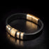 Lederarmband Herren Gold Premium Magnetverschluss paare uniqal